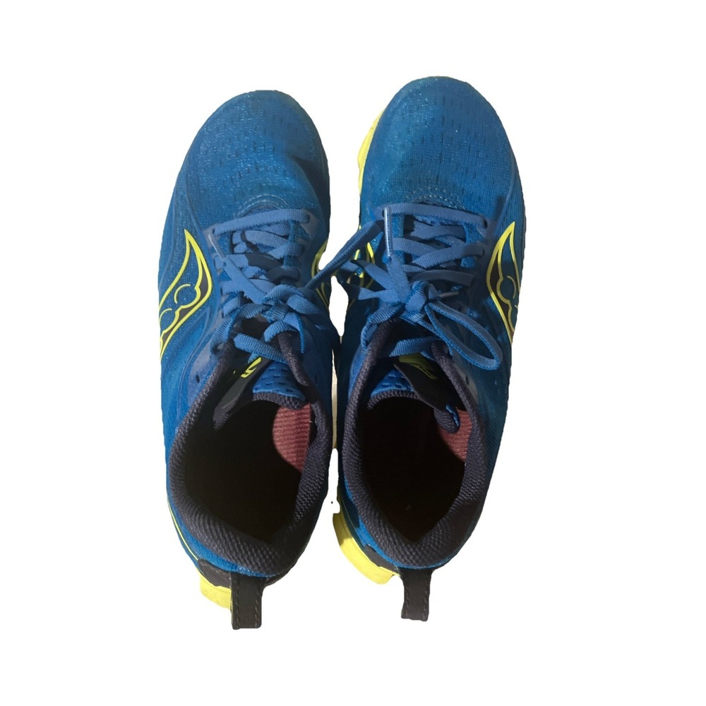 Saucony Women's Kinvara 13 Sneakers, Blue/Yellow, US 8 USED - Picture 3 of 6